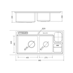 Chậu rửa chén Inox Malloca MS 8804